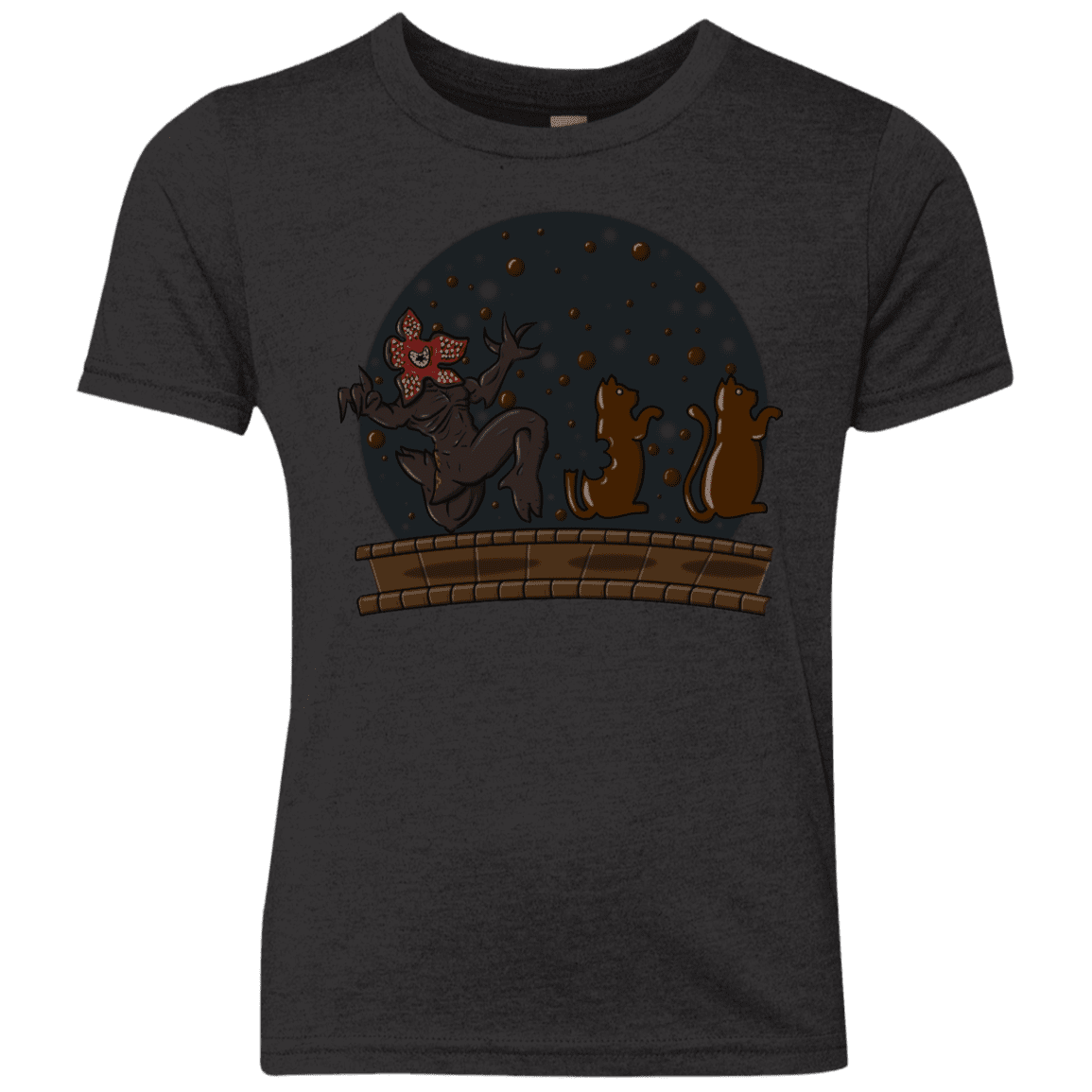 T-Shirts Vintage Black / YXS Demogorgon Chocolata Youth Triblend T-Shirt