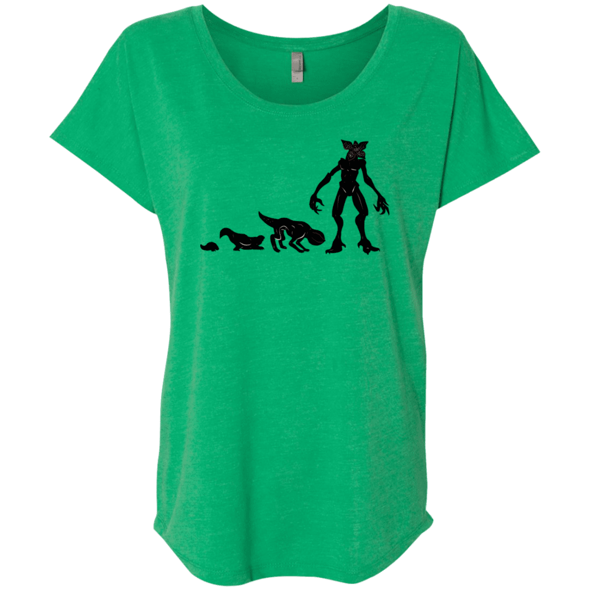 T-Shirts Envy / X-Small Demogorgon Evolution Triblend Dolman Sleeve