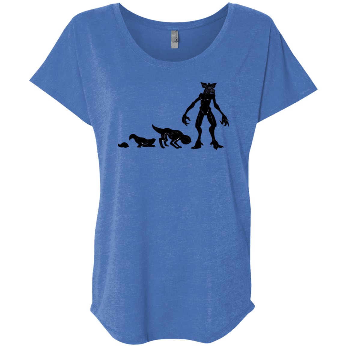 T-Shirts Vintage Royal / X-Small Demogorgon Evolution Triblend Dolman Sleeve