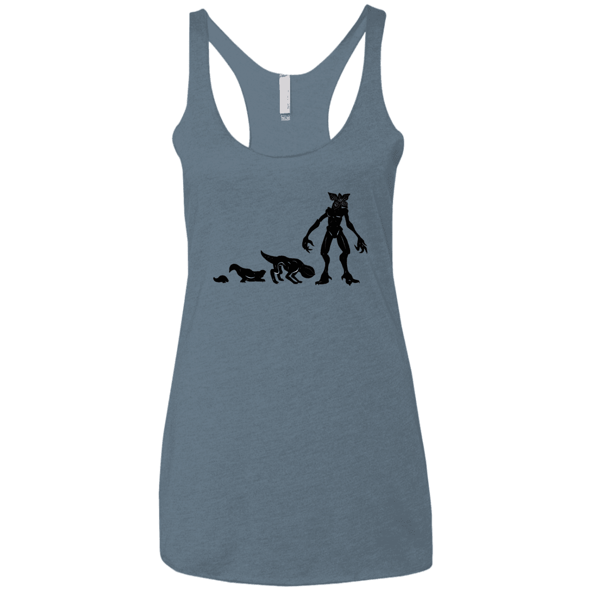 T-Shirts Indigo / X-Small Demogorgon Evolution Women's Triblend Racerback Tank
