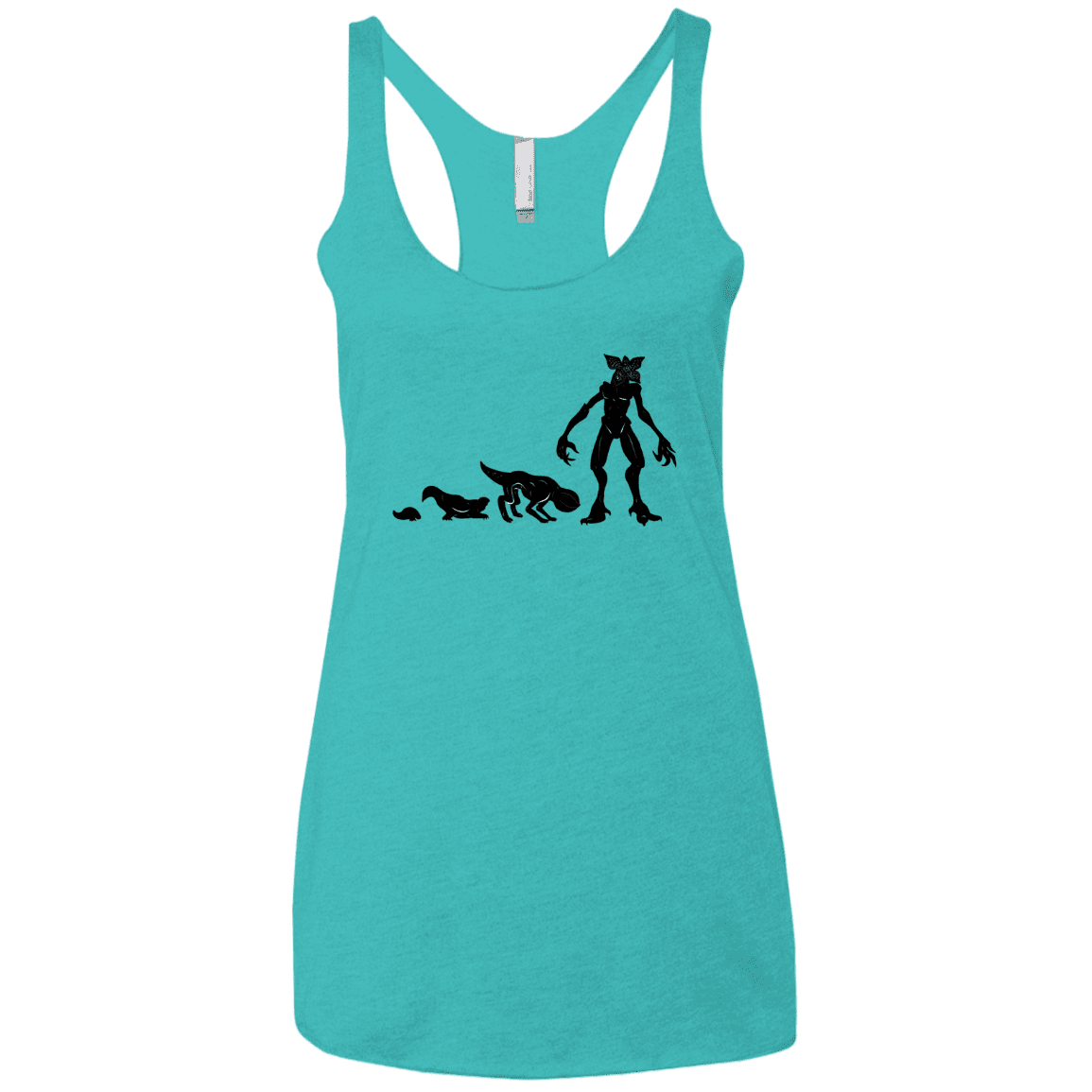 T-Shirts Tahiti Blue / X-Small Demogorgon Evolution Women's Triblend Racerback Tank