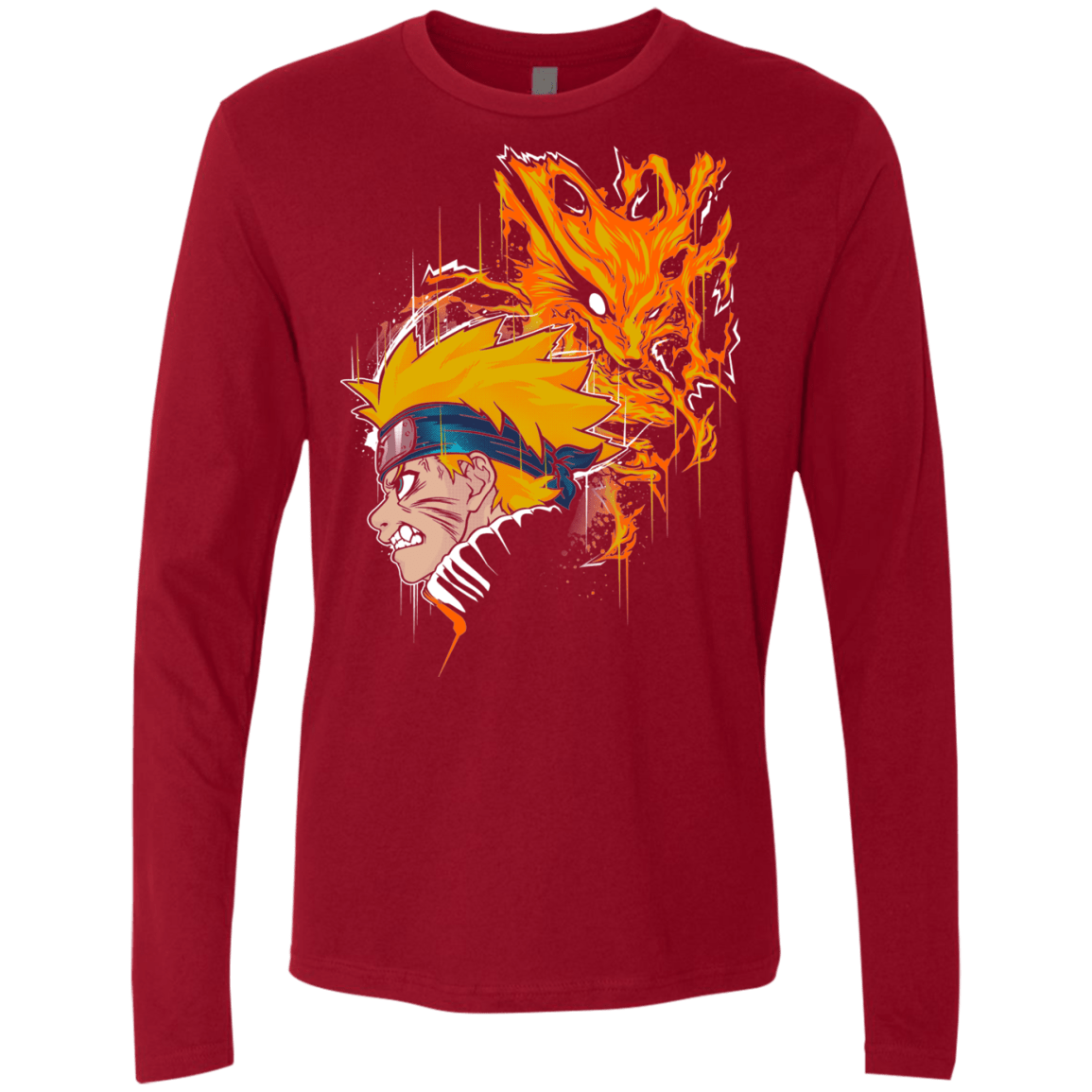 T-Shirts Cardinal / S Demon Fox Men's Premium Long Sleeve
