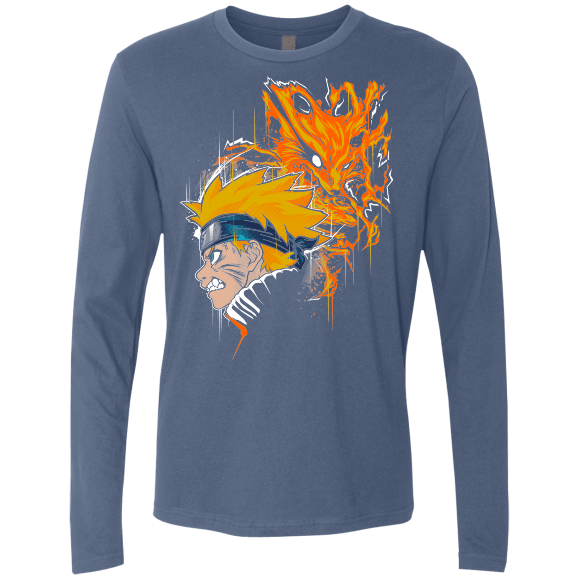 T-Shirts Indigo / S Demon Fox Men's Premium Long Sleeve