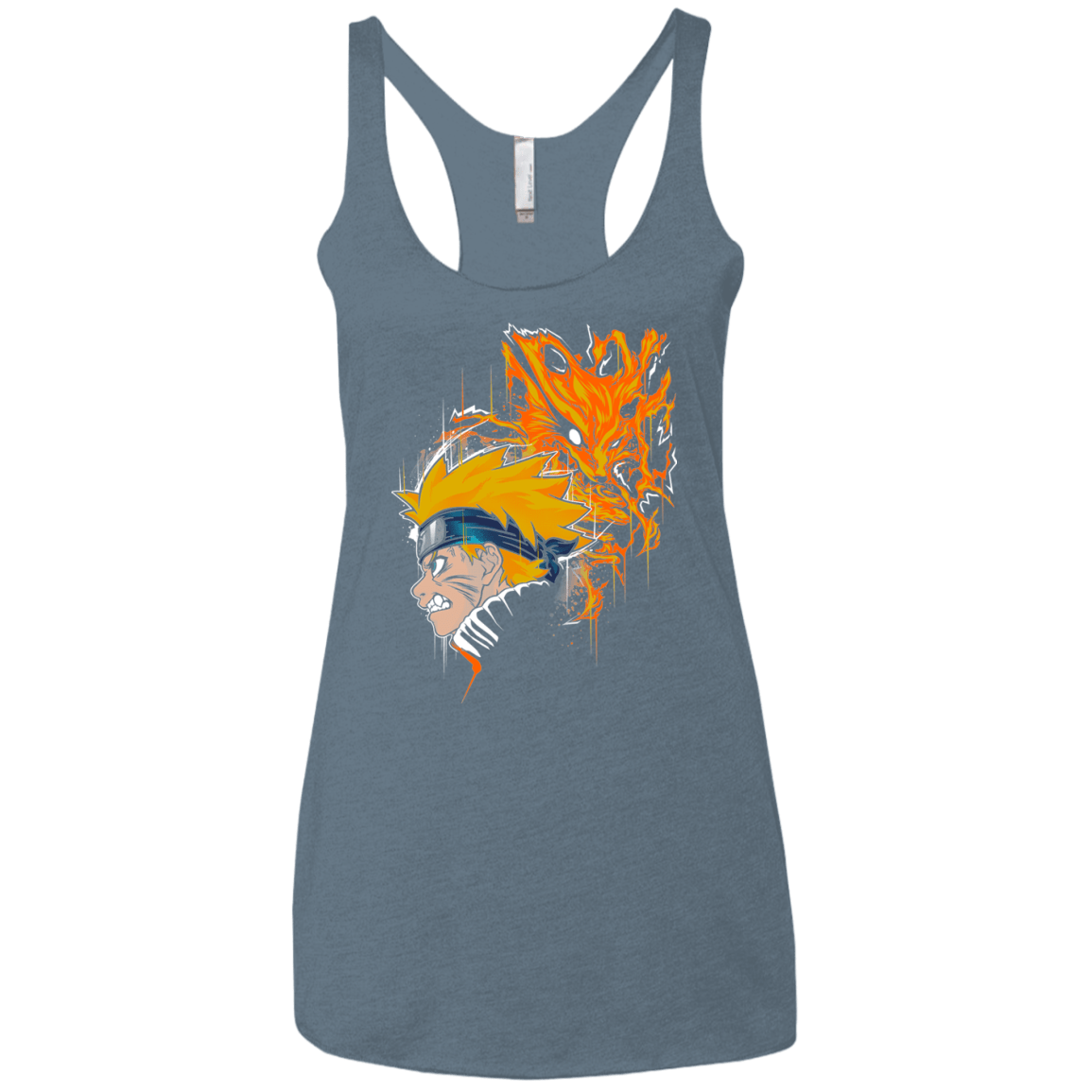 T-Shirts Indigo / X-Small Demon Fox Women's Triblend Racerback Tank
