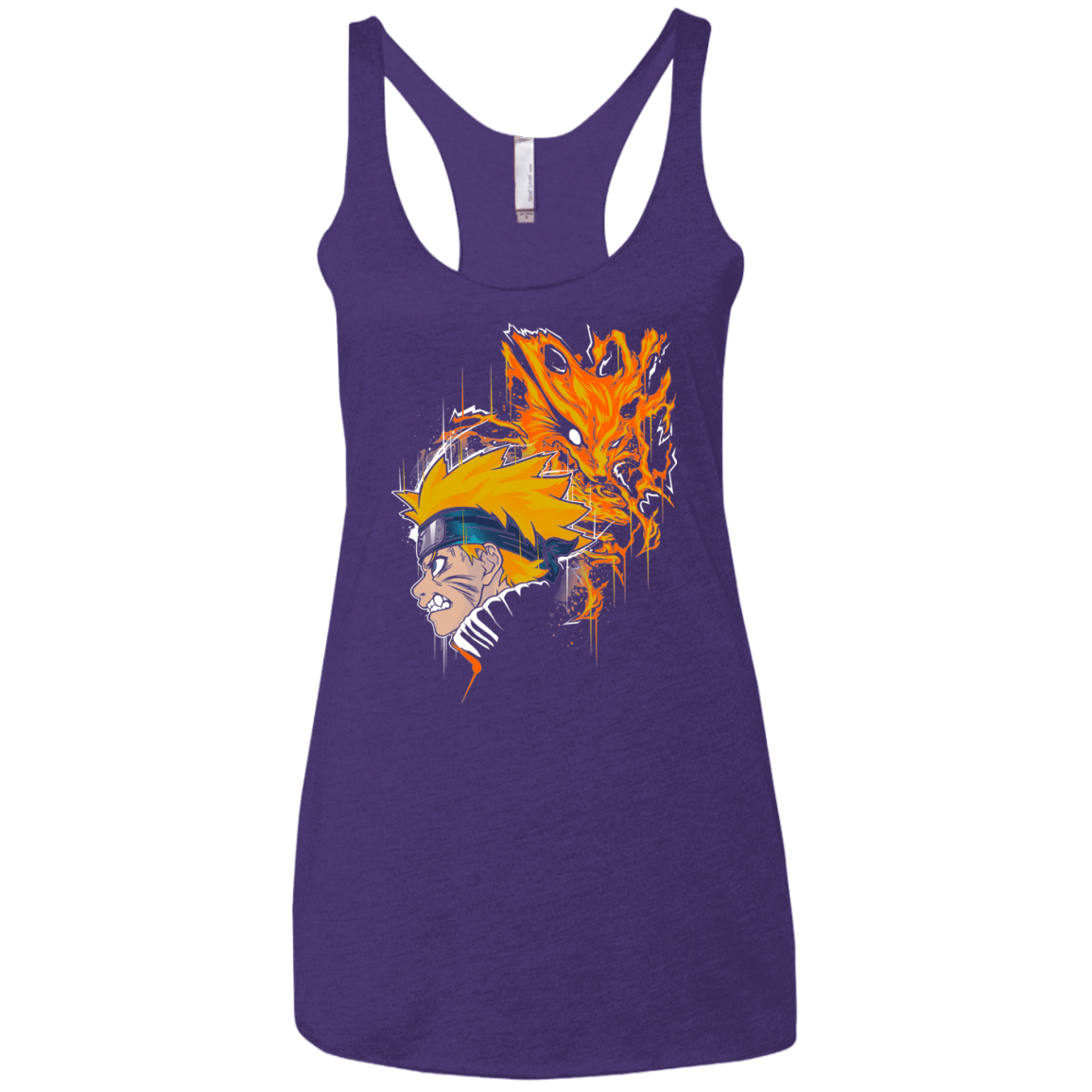 T-Shirts Purple Rush / X-Small Demon Fox Women's Triblend Racerback Tank