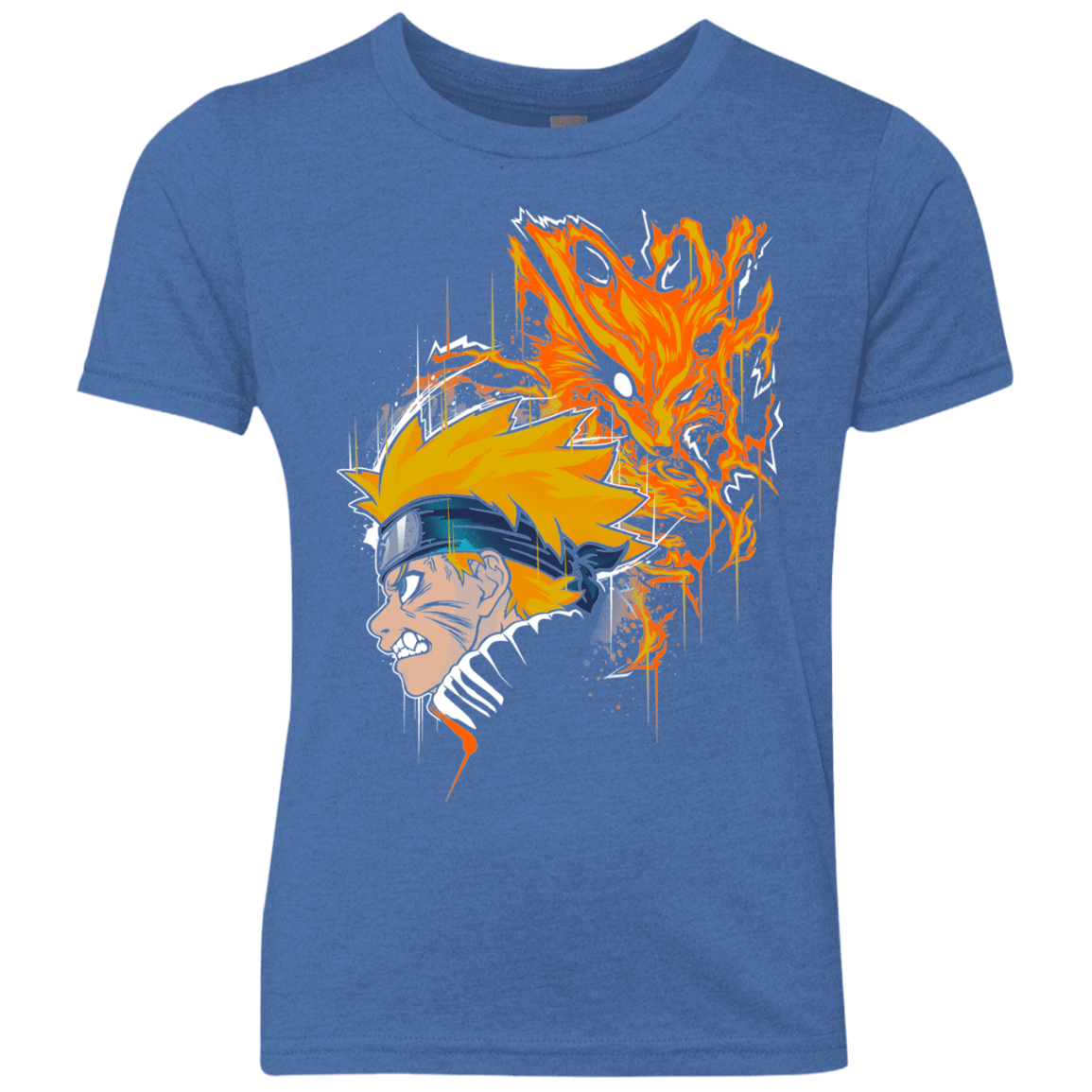 T-Shirts Vintage Royal / YXS Demon Fox Youth Triblend T-Shirt