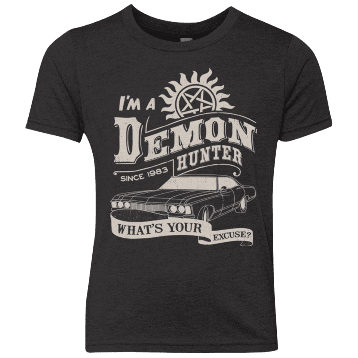 T-Shirts Vintage Black / YXS Demon Hunter (1) Youth Triblend T-Shirt