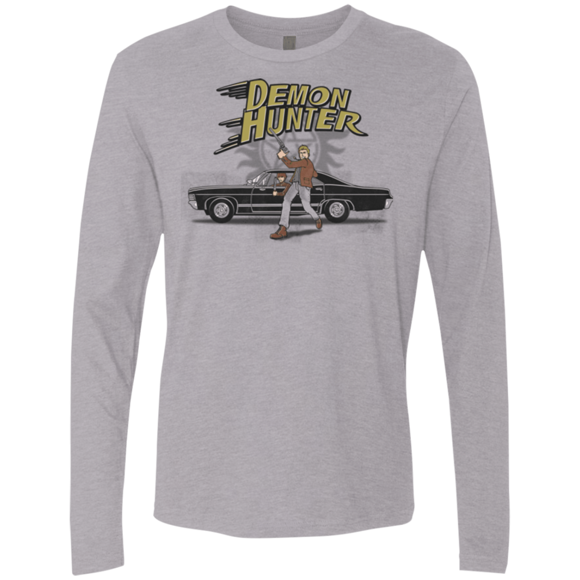 T-Shirts Heather Grey / Small Demon Hunter Men's Premium Long Sleeve