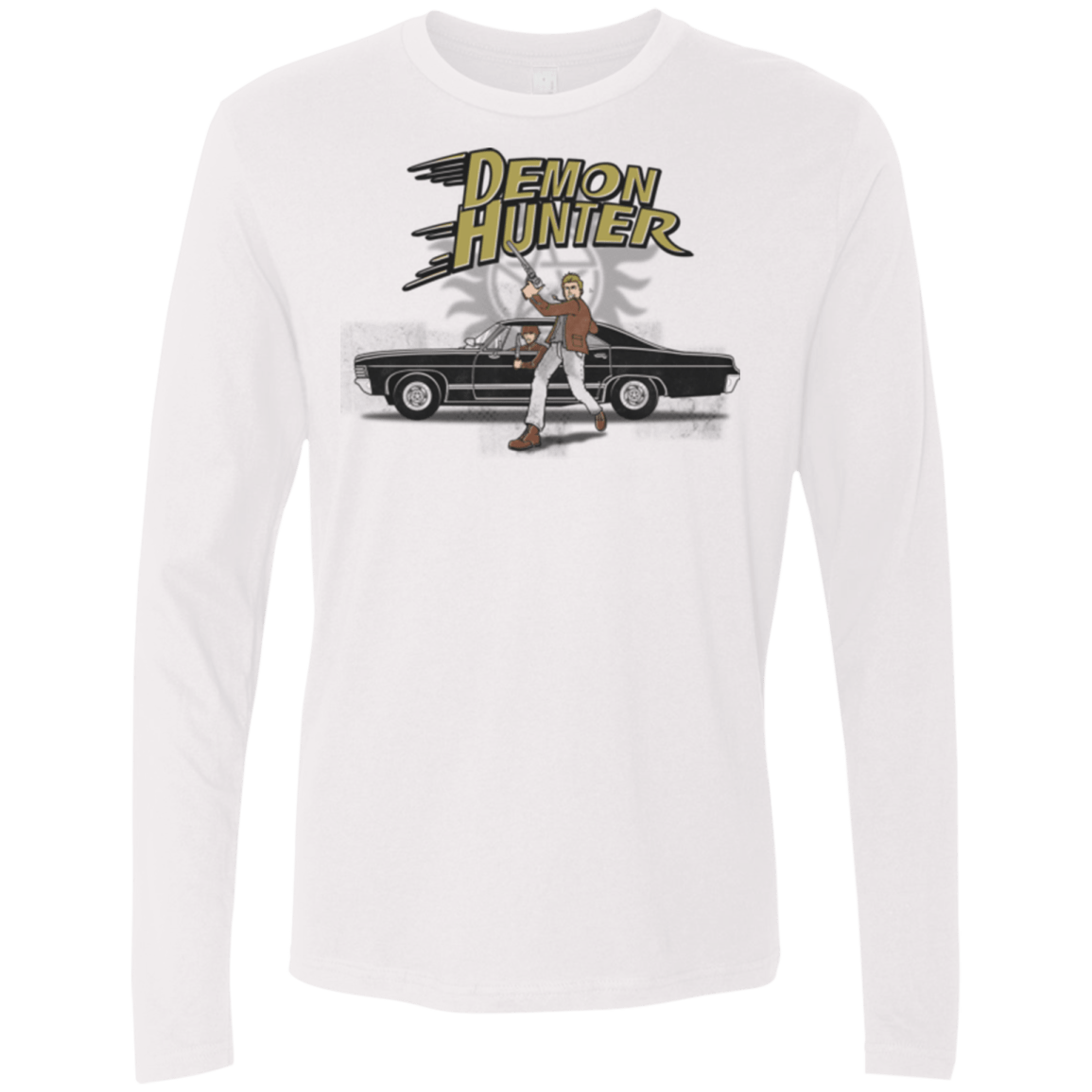T-Shirts White / Small Demon Hunter Men's Premium Long Sleeve
