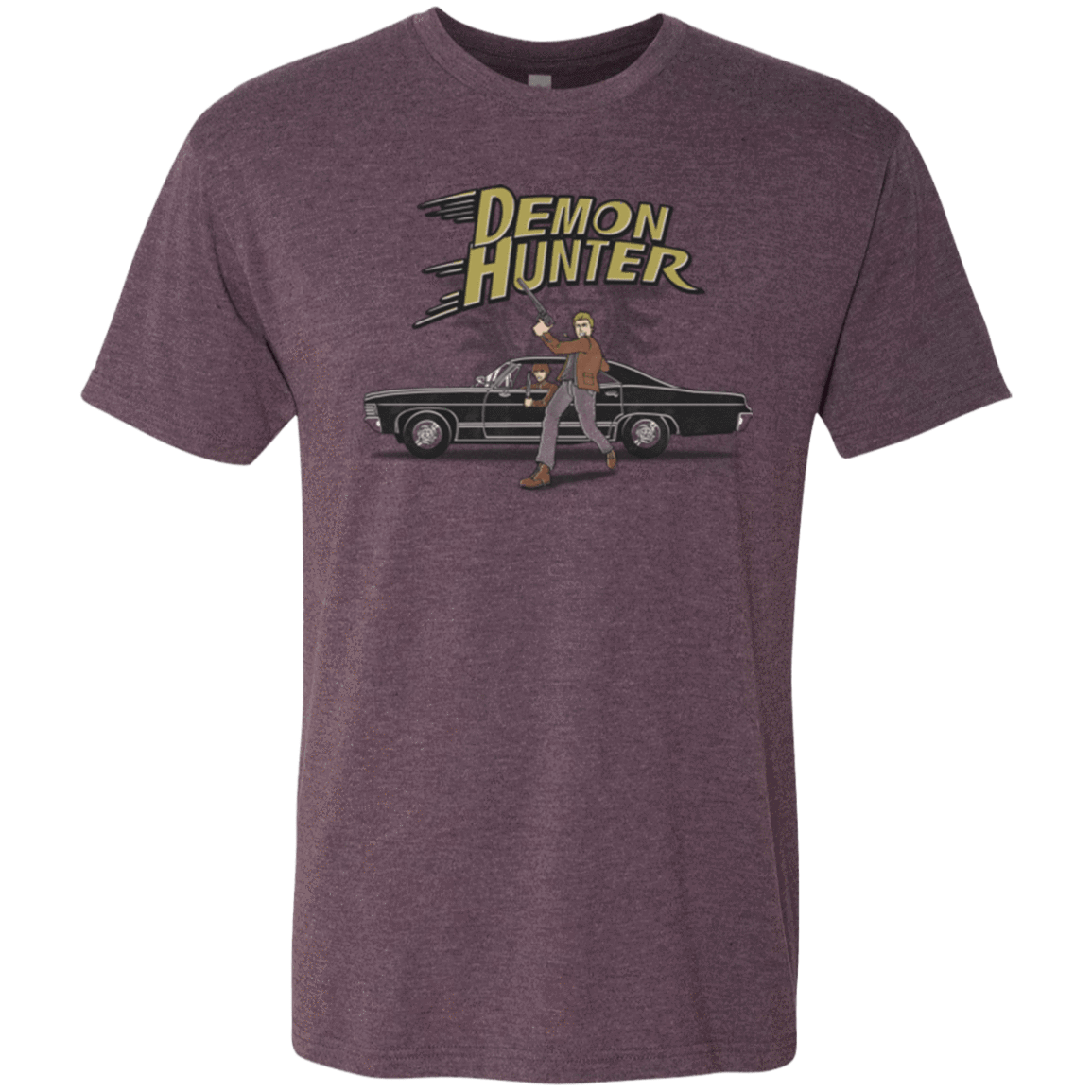 T-Shirts Vintage Purple / Small Demon Hunter Men's Triblend T-Shirt