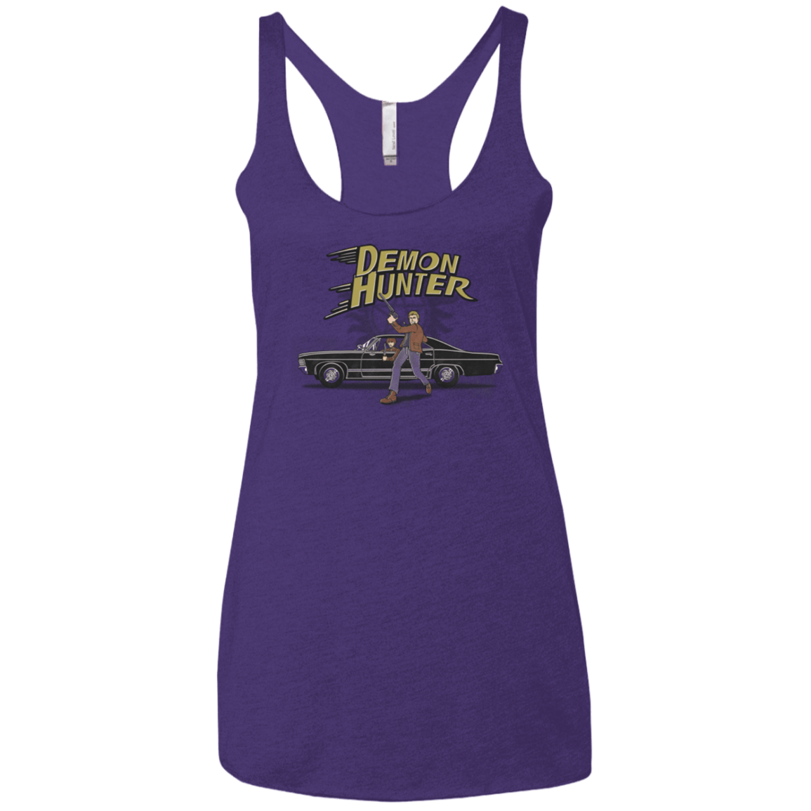 T-Shirts Purple / X-Small Demon Hunter Women's Triblend Racerback Tank