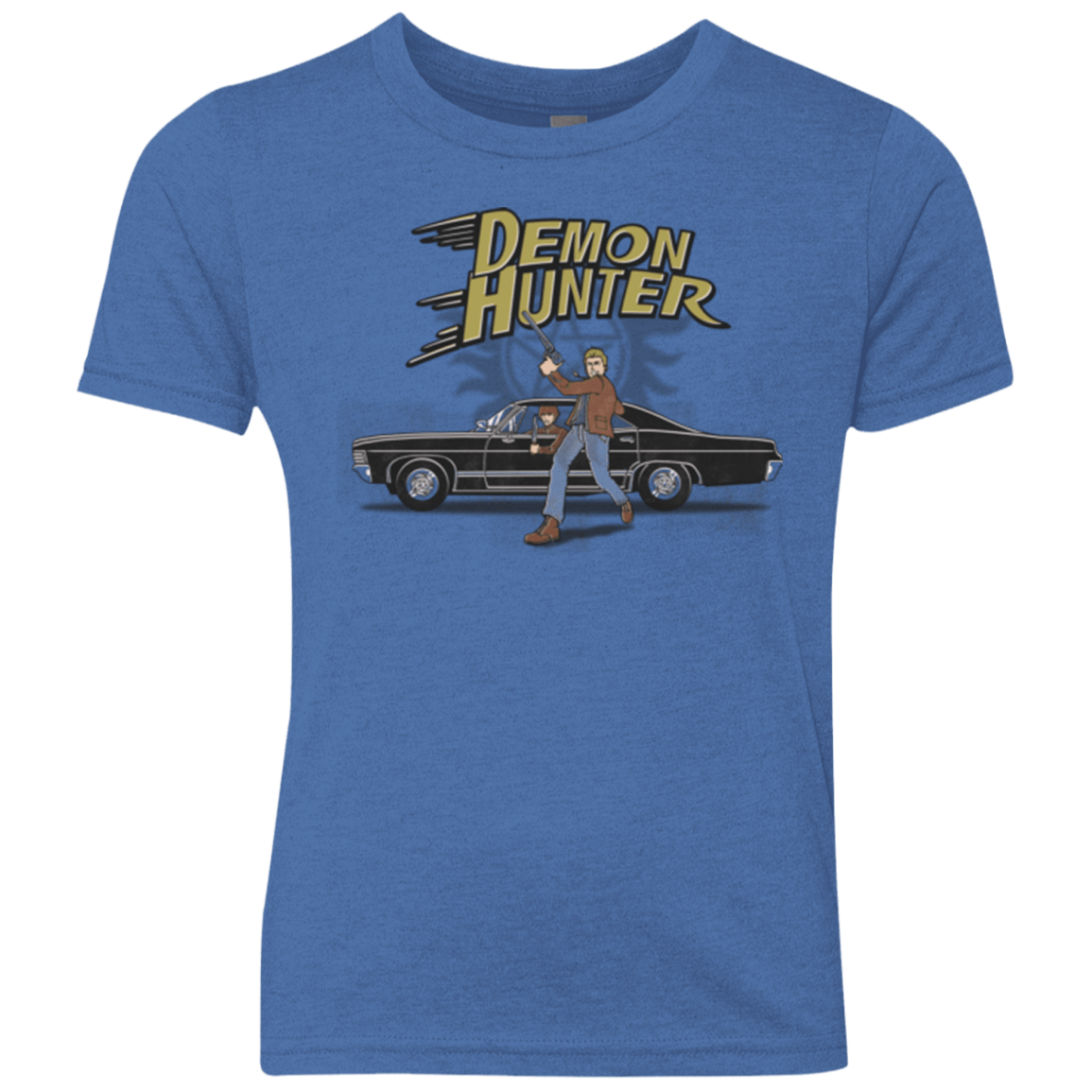 T-Shirts Vintage Royal / YXS Demon Hunter Youth Triblend T-Shirt