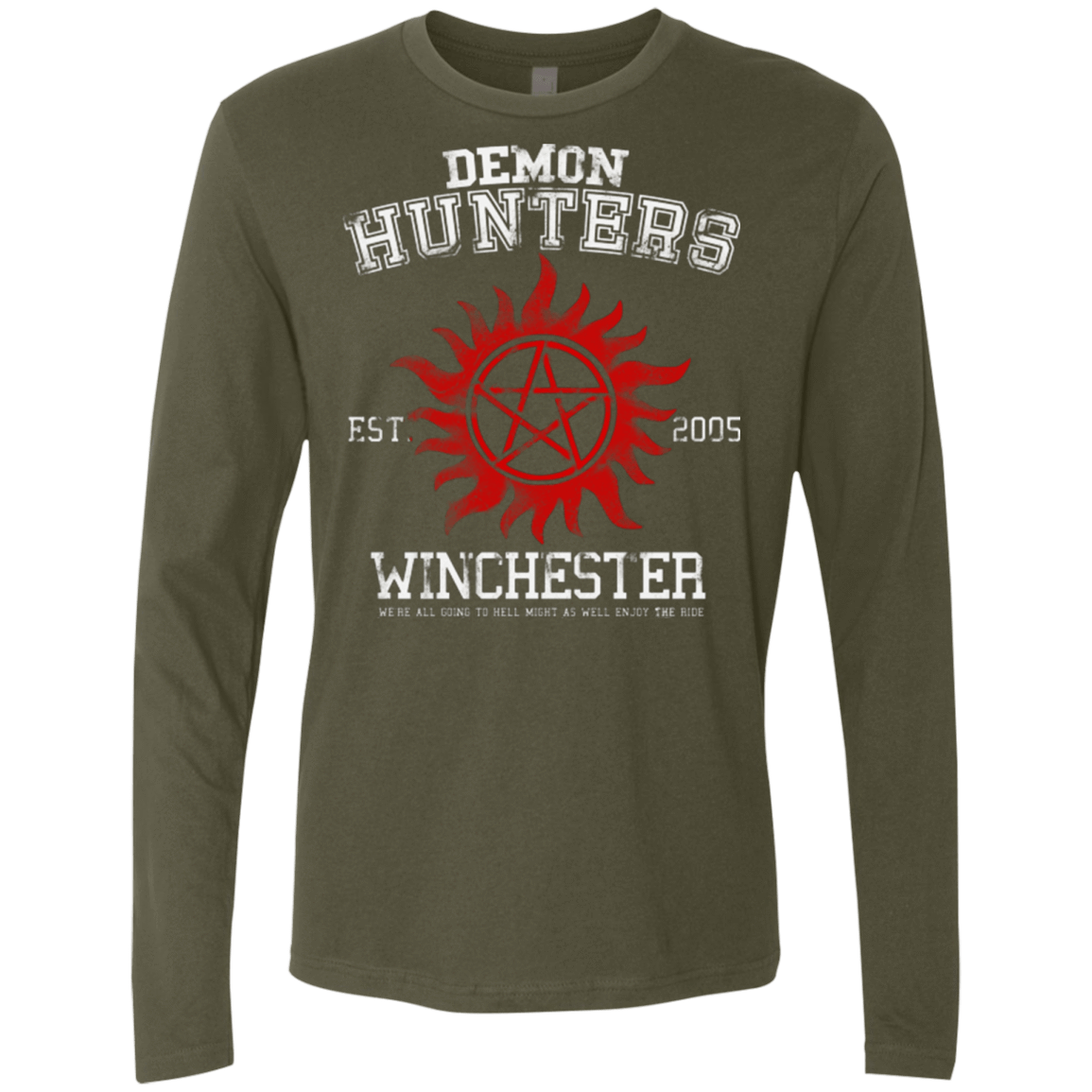 T-Shirts Military Green / Small Demon Hunters Men's Premium Long Sleeve