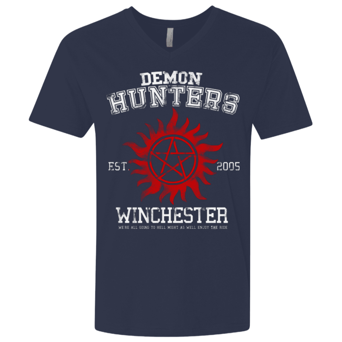 T-Shirts Midnight Navy / X-Small Demon Hunters Men's Premium V-Neck