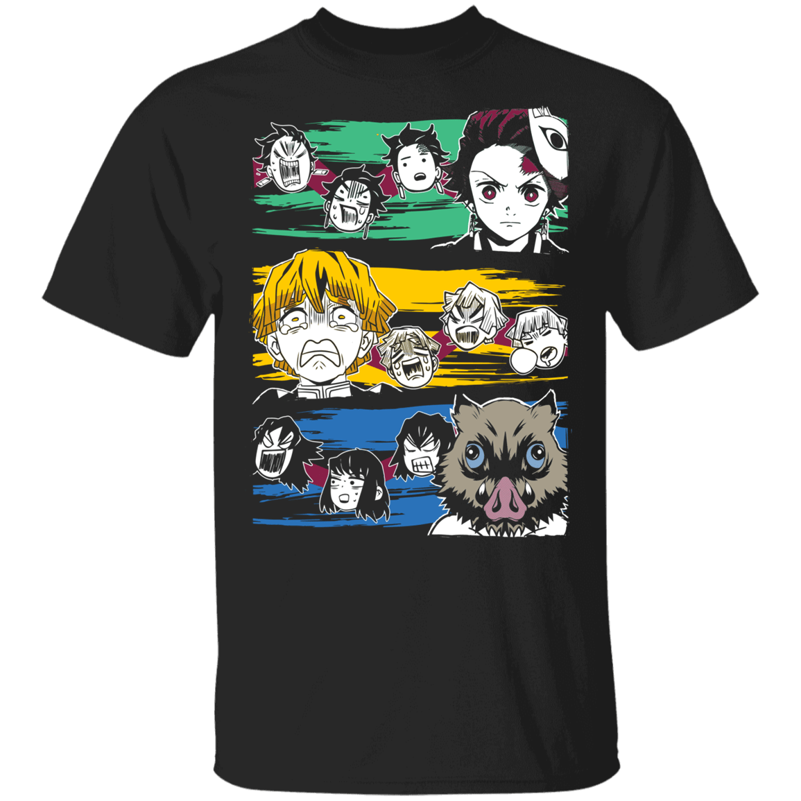 T-Shirts Black / YXS Demon Slayer Trio Youth T-Shirt