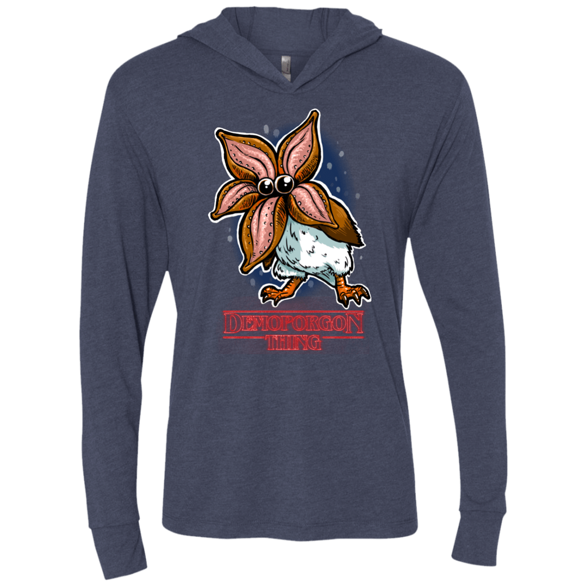 T-Shirts Vintage Navy / X-Small Demoporgon Triblend Long Sleeve Hoodie Tee