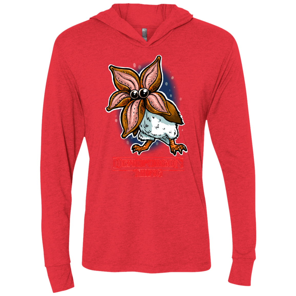 T-Shirts Vintage Red / X-Small Demoporgon Triblend Long Sleeve Hoodie Tee