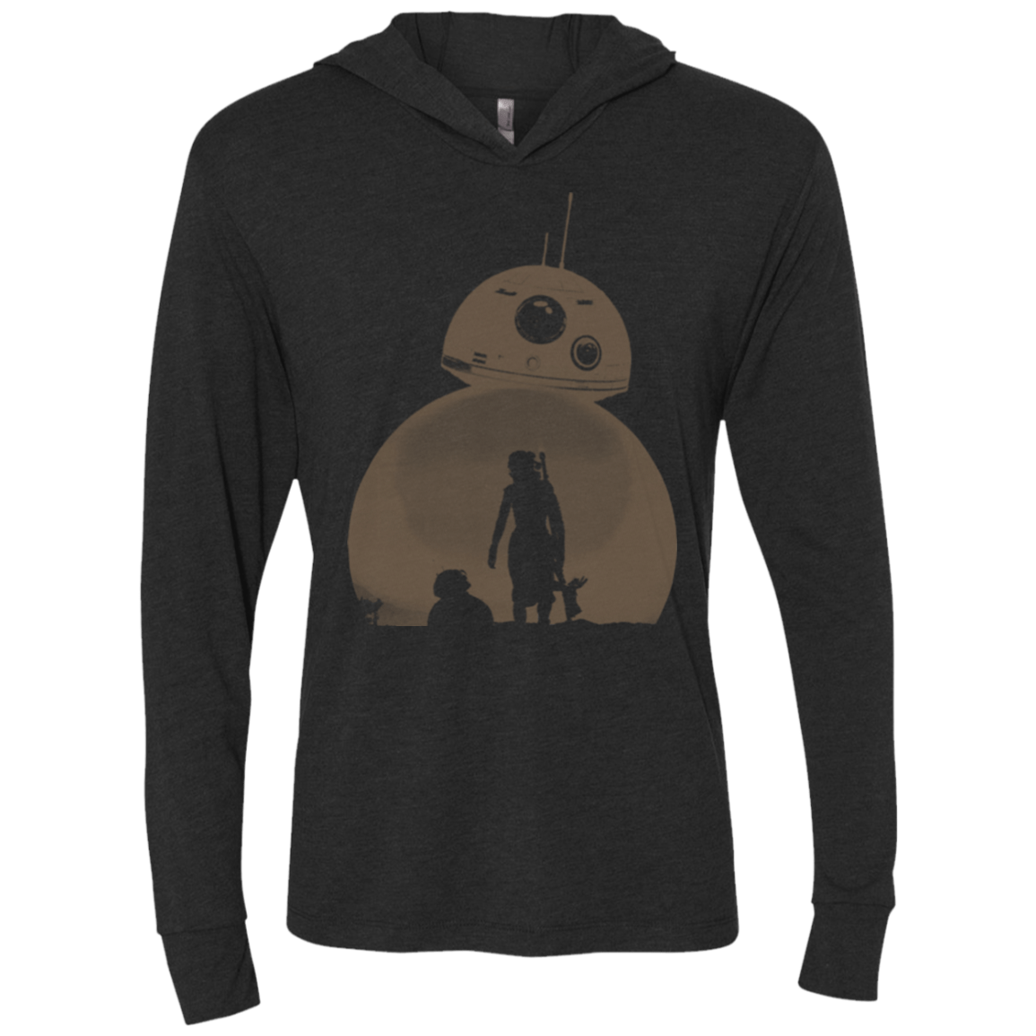 T-Shirts Vintage Black / X-Small Desert Triblend Long Sleeve Hoodie Tee