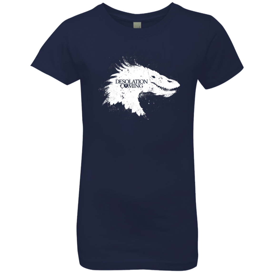 T-Shirts Midnight Navy / YXS Desolation is Coming white Girls Premium T-Shirt