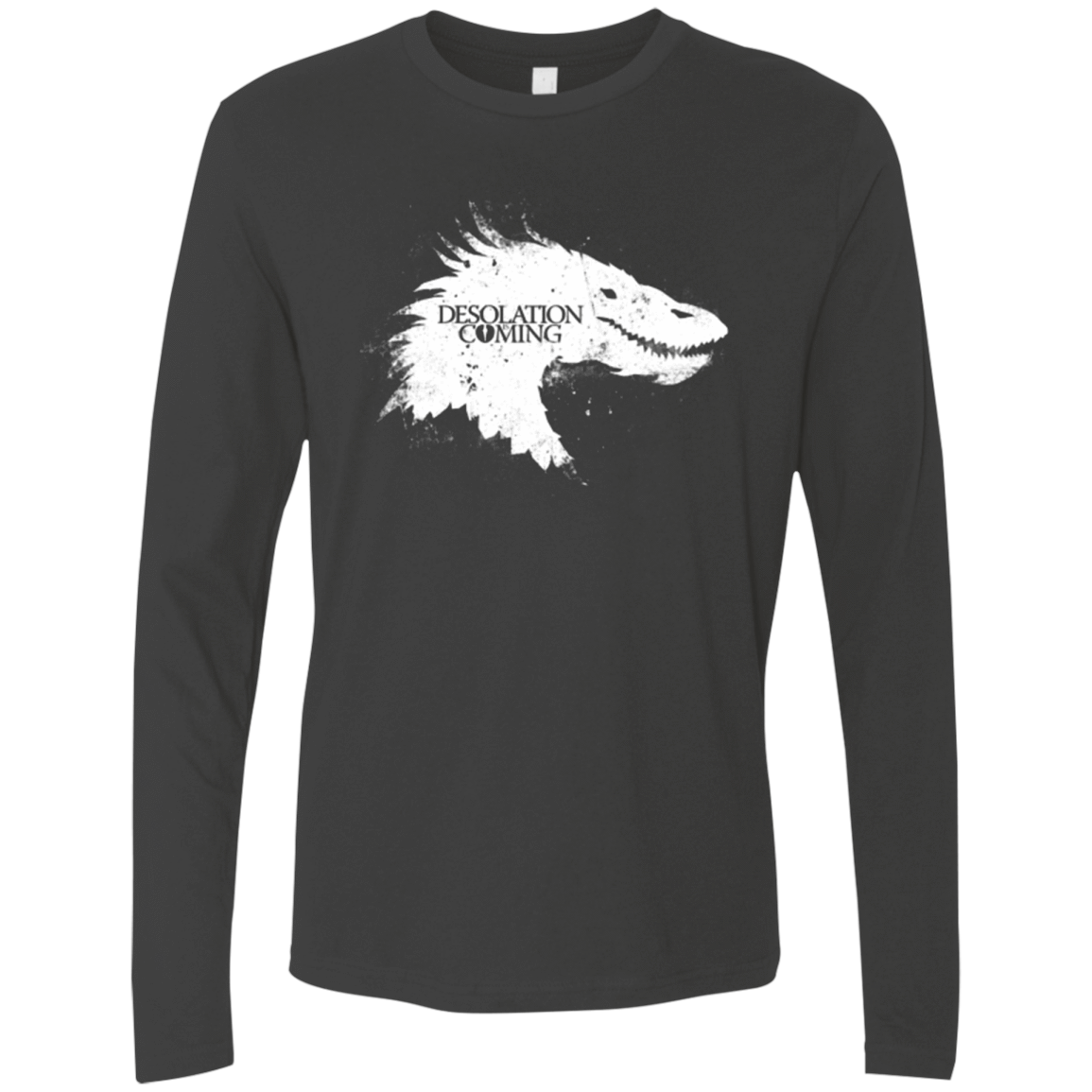T-Shirts Heavy Metal / Small Desolation is Coming white Men's Premium Long Sleeve