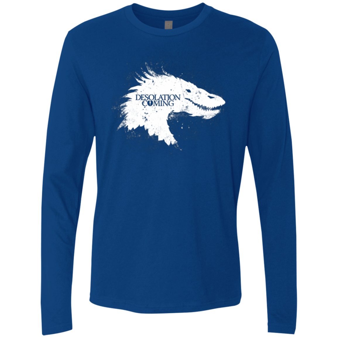 T-Shirts Royal / Small Desolation is Coming white Men's Premium Long Sleeve