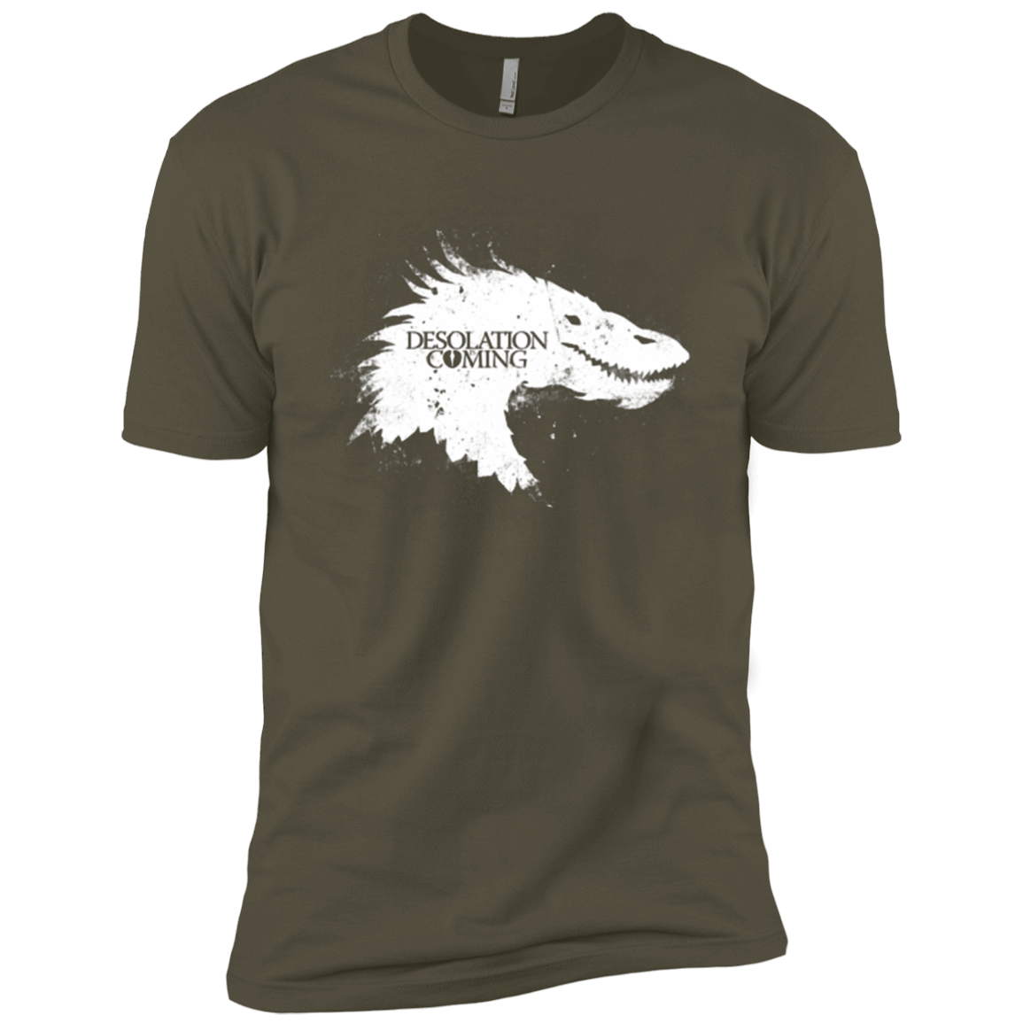 T-Shirts Military Green / X-Small Desolation is Coming white Men's Premium T-Shirt