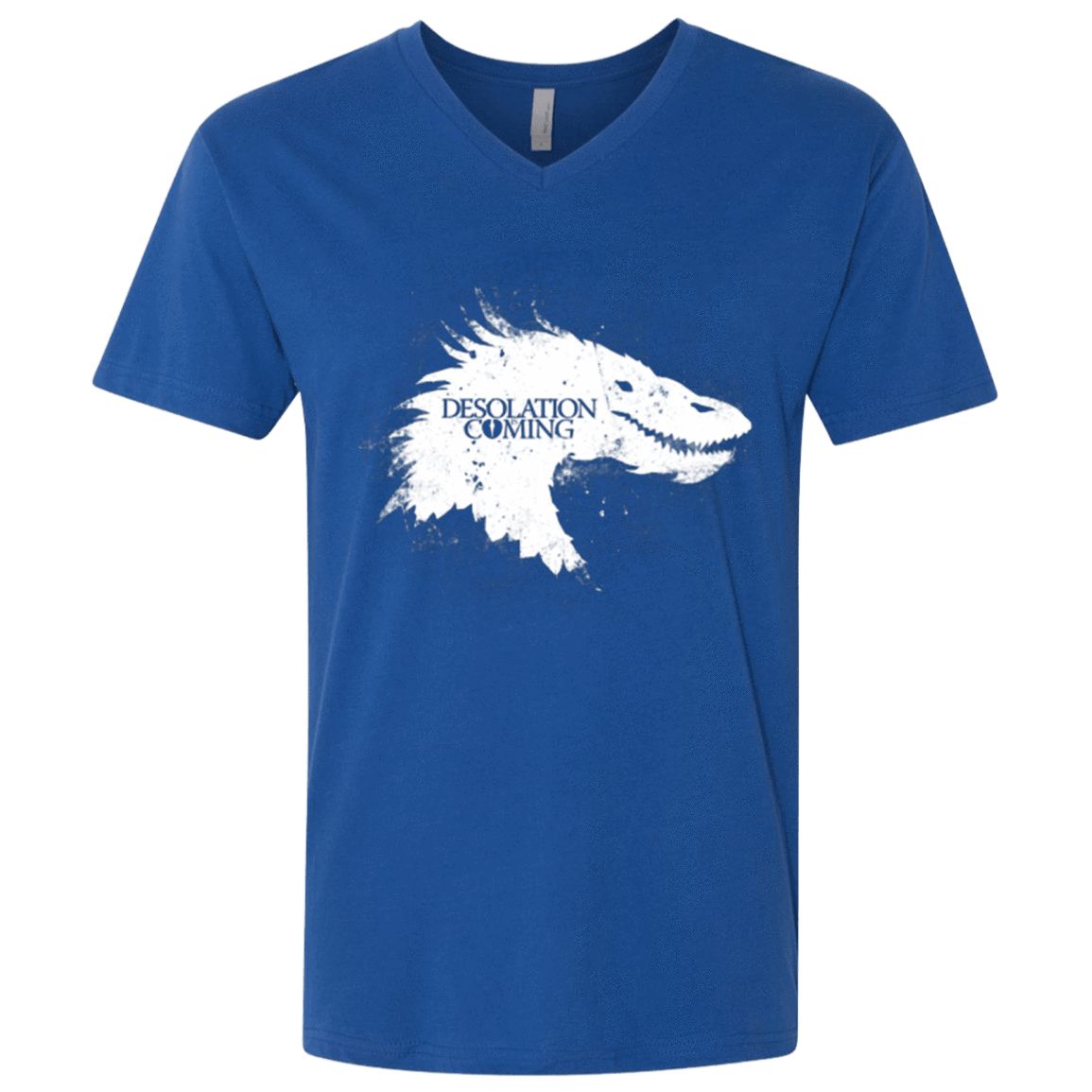 T-Shirts Royal / X-Small Desolation is Coming white Men's Premium V-Neck