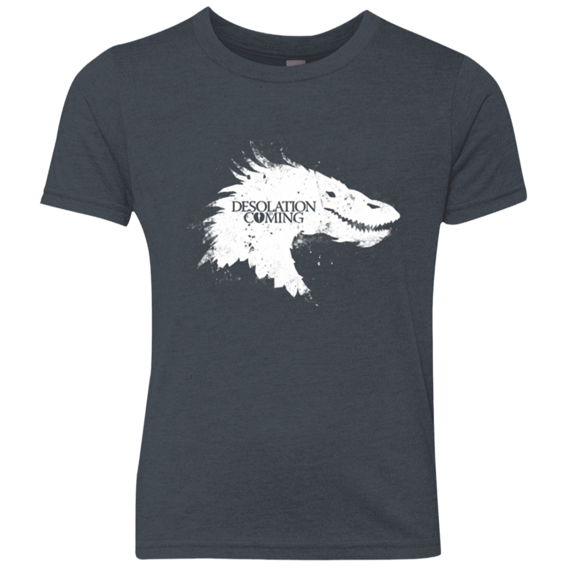 T-Shirts Vintage Navy / YXS Desolation is Coming white Youth Triblend T-Shirt