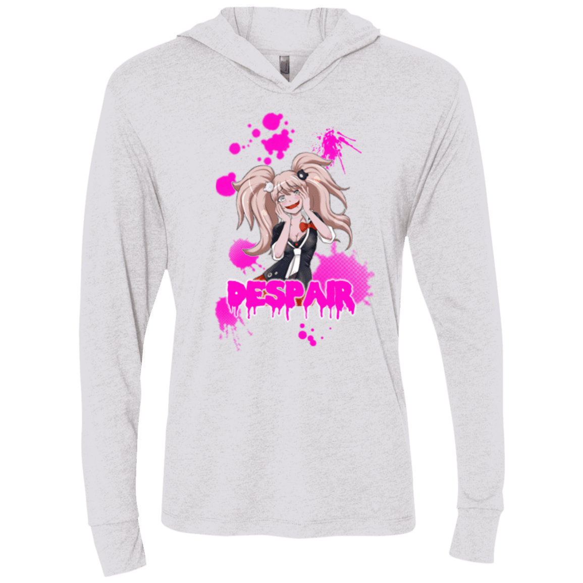 T-Shirts Heather White / X-Small Despair Triblend Long Sleeve Hoodie Tee