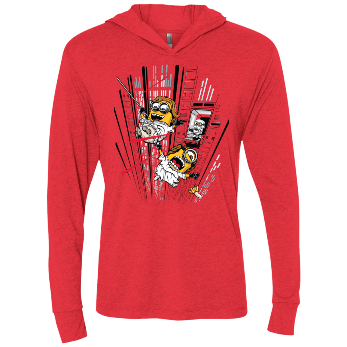 T-Shirts Vintage Red / X-Small Despicable Escape Triblend Long Sleeve Hoodie Tee