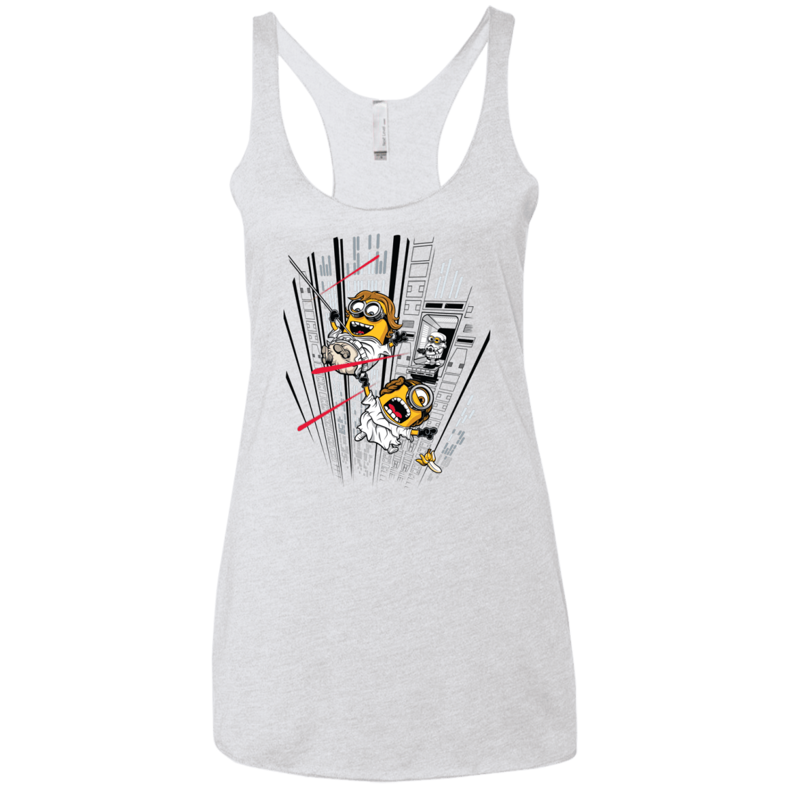 T-Shirts Heather White / X-Small Despicable Escape Women's Triblend Racerback Tank