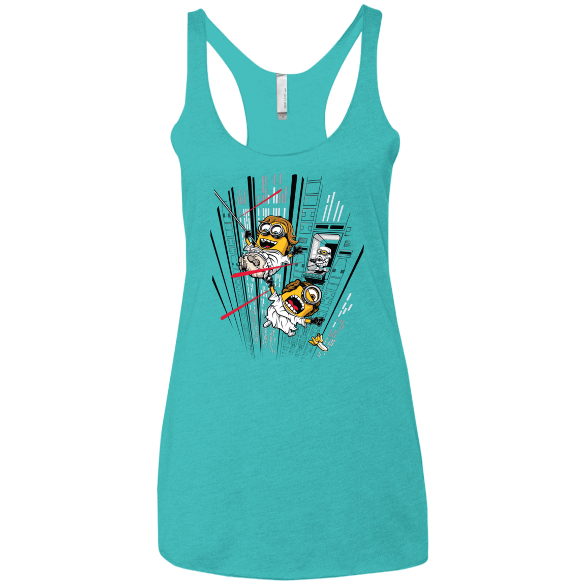 T-Shirts Tahiti Blue / X-Small Despicable Escape Women's Triblend Racerback Tank