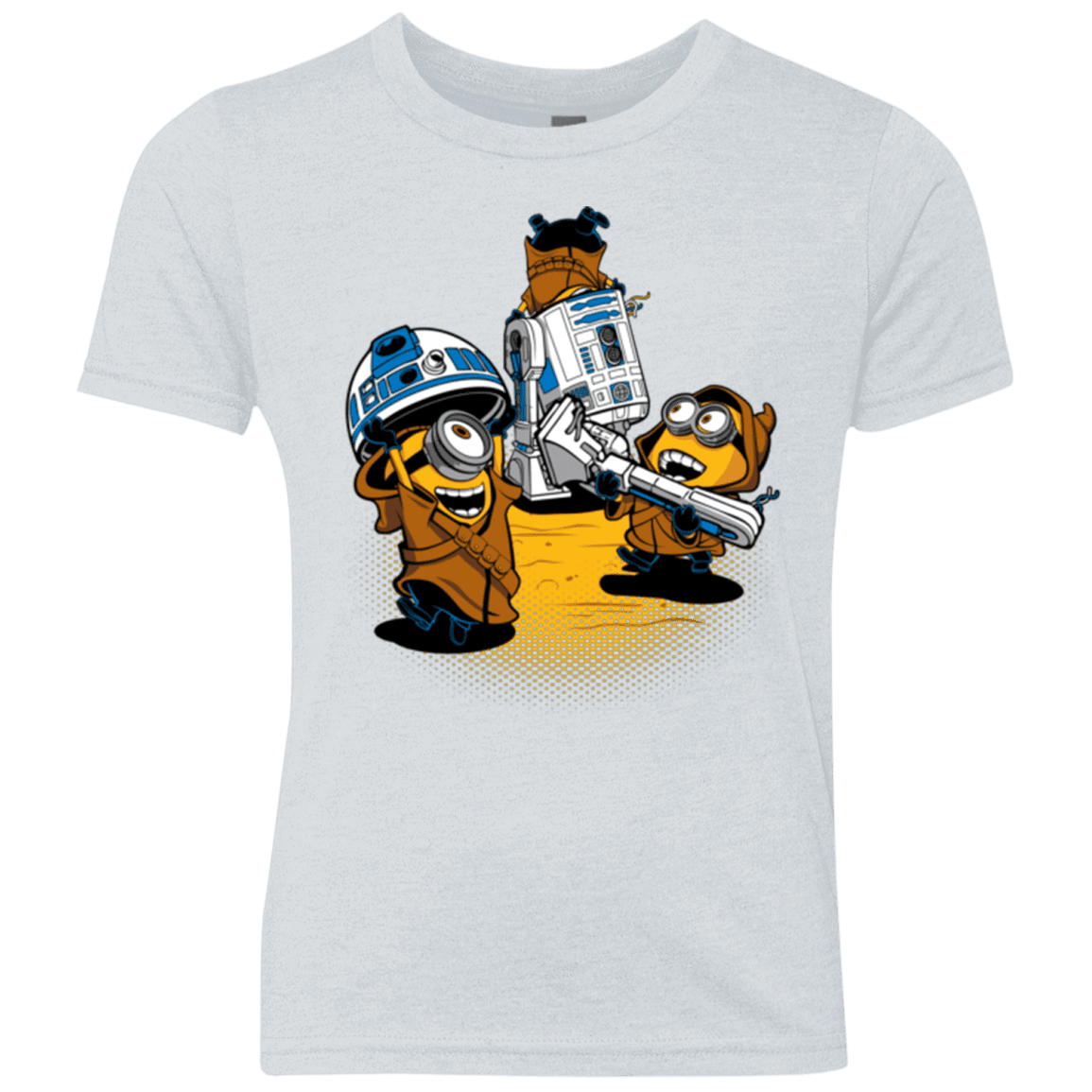 T-Shirts Heather White / YXS Despicable Jawas Youth Triblend T-Shirt