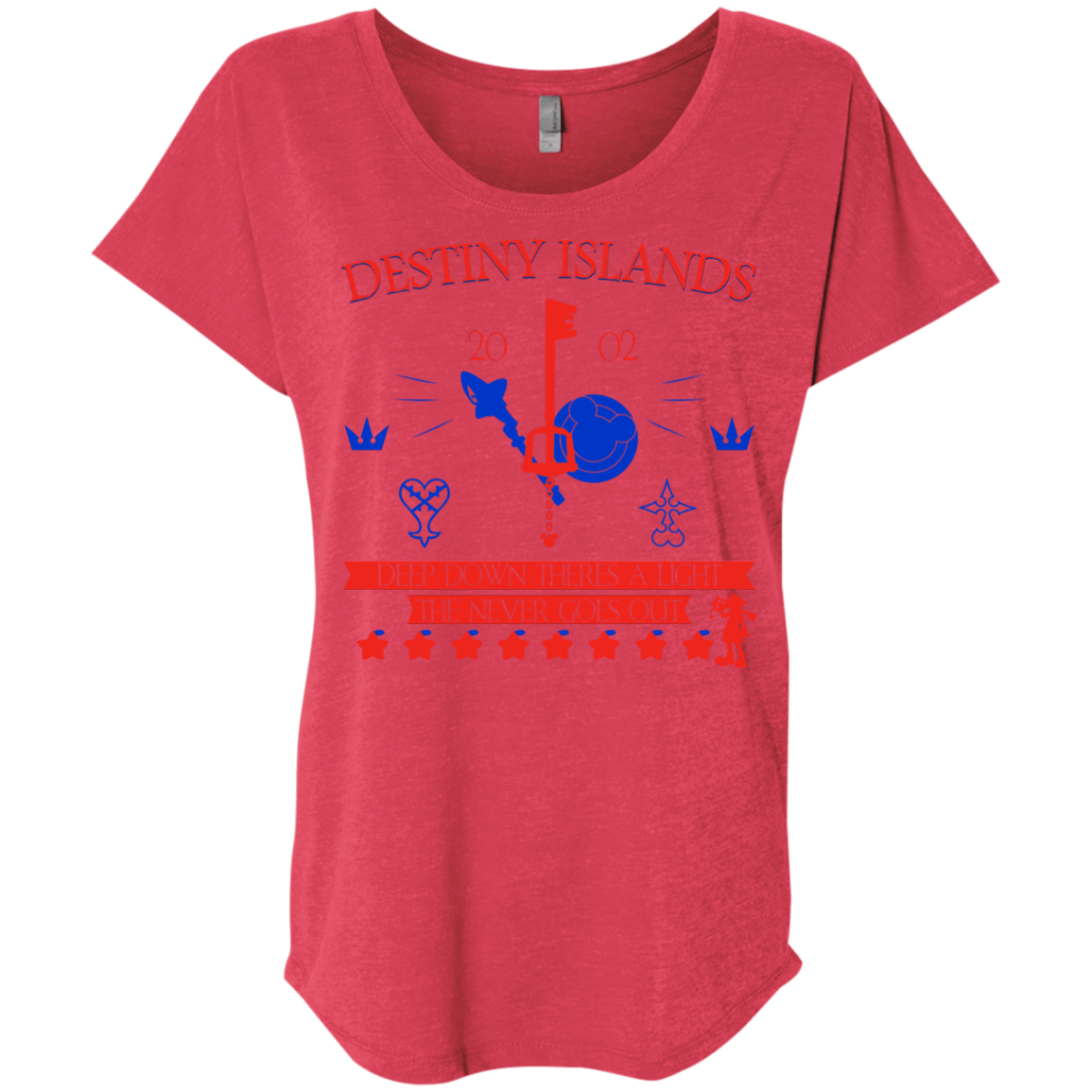 T-Shirts Vintage Red / X-Small Destiny Island Triblend Dolman Sleeve