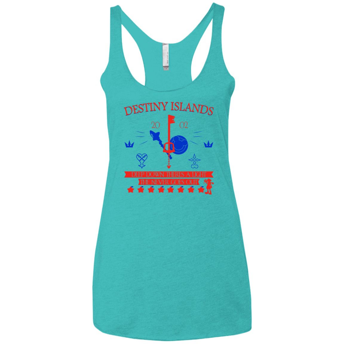 T-Shirts Tahiti Blue / X-Small Destiny Island Women's Triblend Racerback Tank