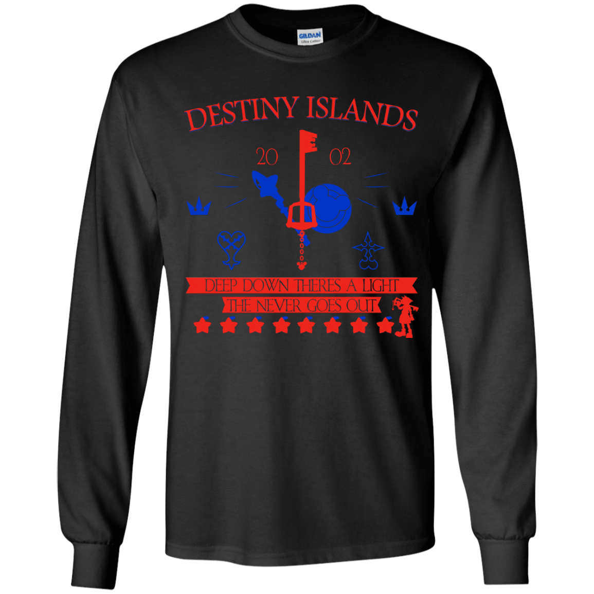 T-Shirts Black / YS Destiny Island Youth Long Sleeve T-Shirt