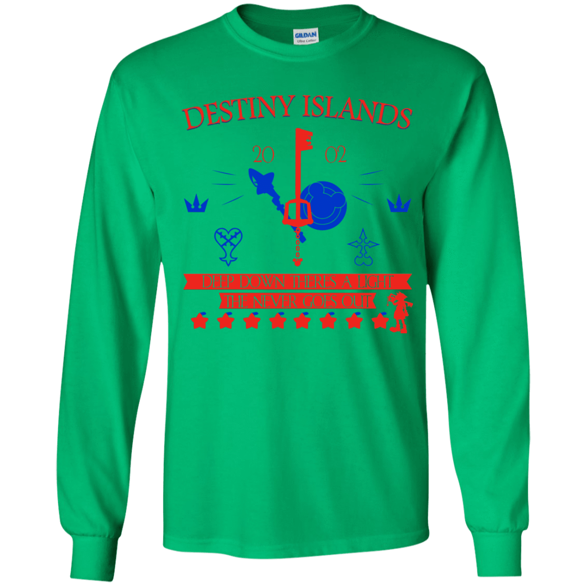 T-Shirts Irish Green / YS Destiny Island Youth Long Sleeve T-Shirt