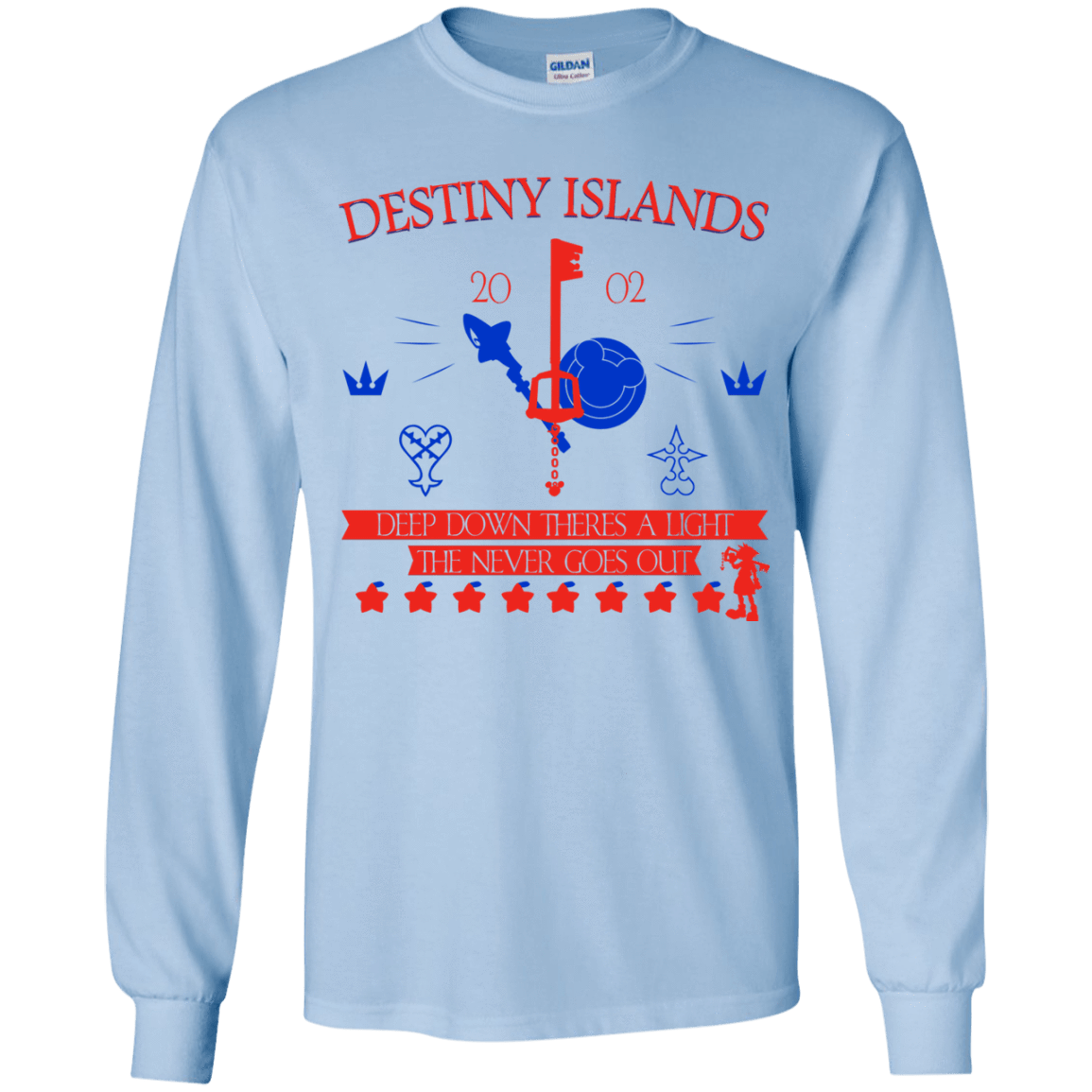 T-Shirts Light Blue / YS Destiny Island Youth Long Sleeve T-Shirt
