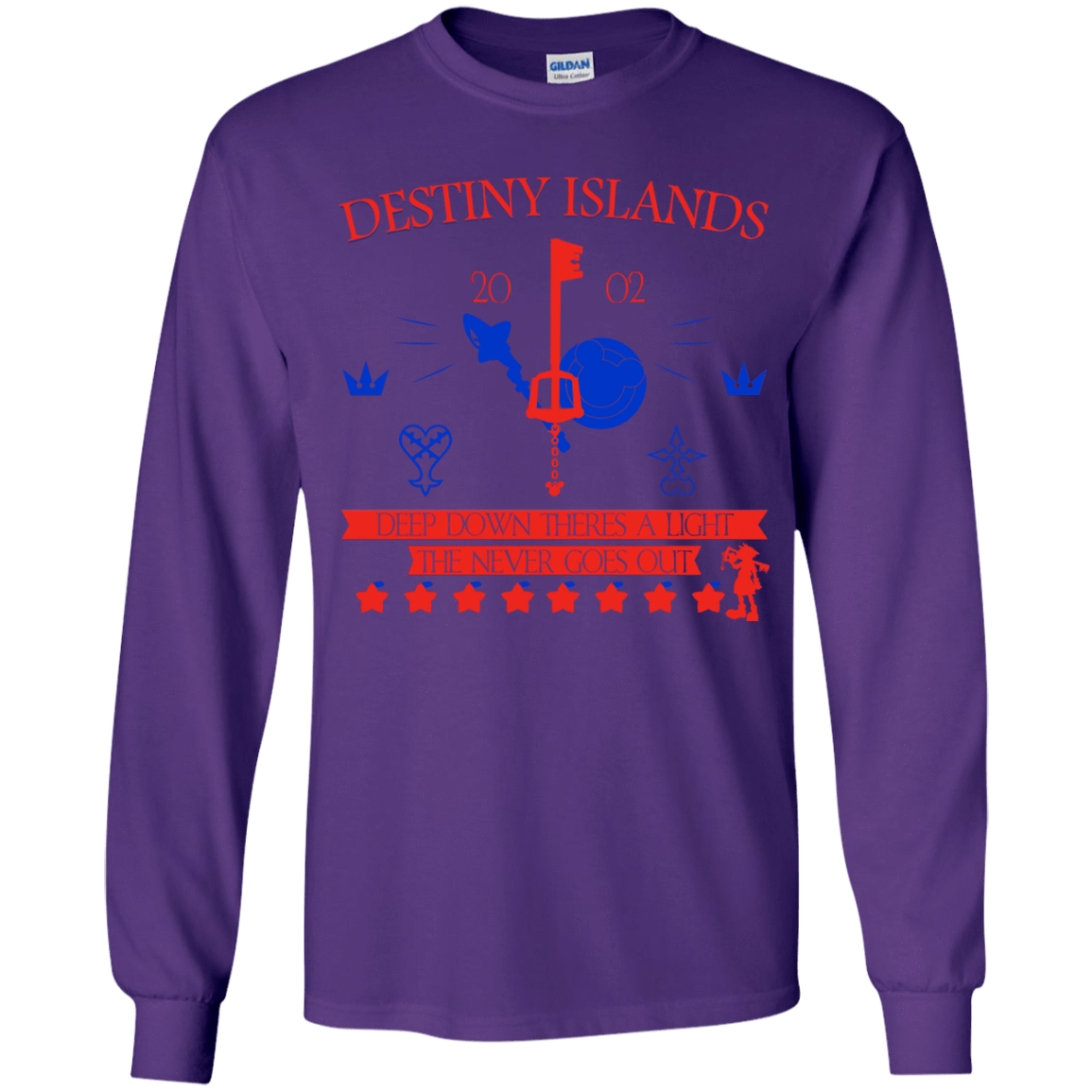 T-Shirts Purple / YS Destiny Island Youth Long Sleeve T-Shirt