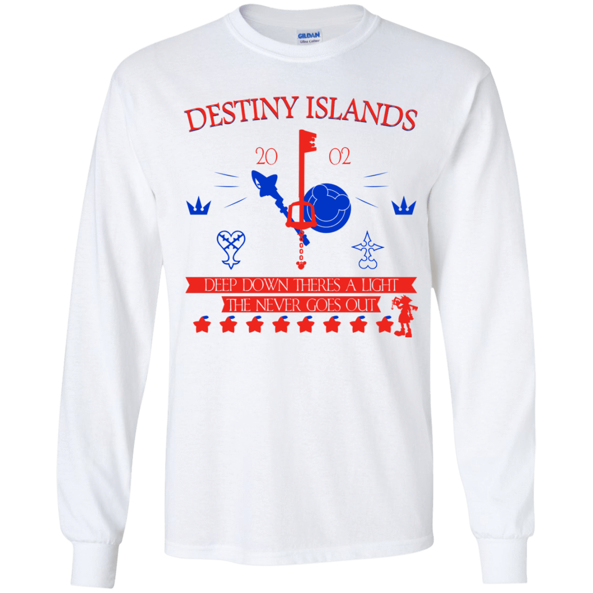 T-Shirts White / YS Destiny Island Youth Long Sleeve T-Shirt