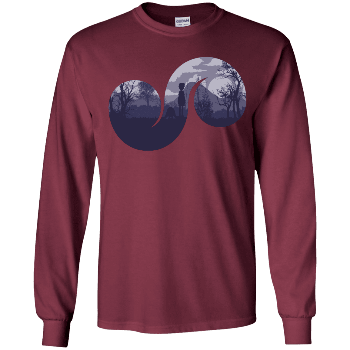 T-Shirts Maroon / YS Destiny Youth Long Sleeve T-Shirt