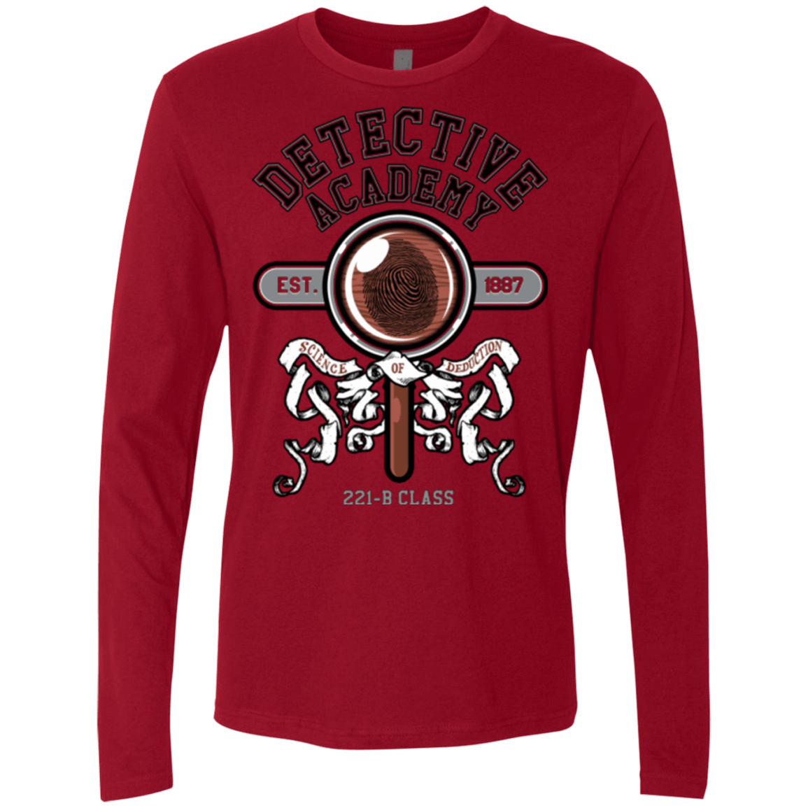 T-Shirts Cardinal / Small Detective Academy Men's Premium Long Sleeve