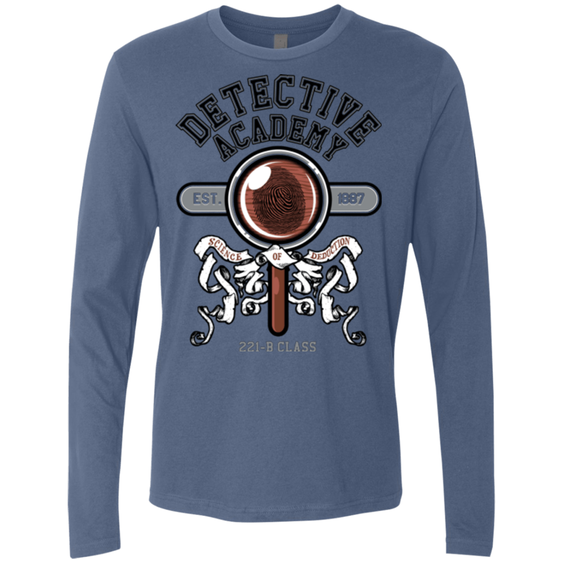 T-Shirts Indigo / Small Detective Academy Men's Premium Long Sleeve