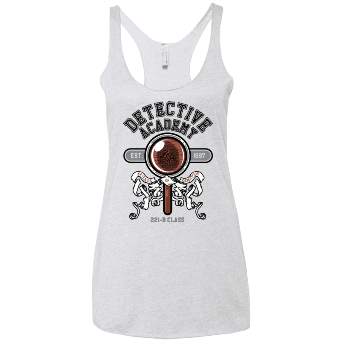 T-Shirts Heather White / X-Small Detective Academy Women's Triblend Racerback Tank