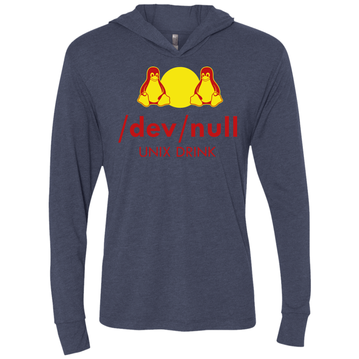 T-Shirts Vintage Navy / X-Small Dev null Triblend Long Sleeve Hoodie Tee