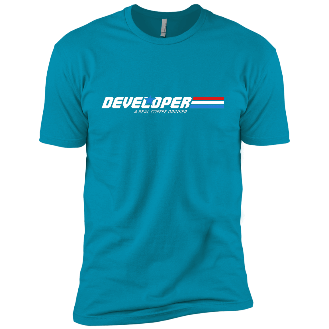 T-Shirts Turquoise / YXS Developer - A Real Coffee Drinker Boys Premium T-Shirt