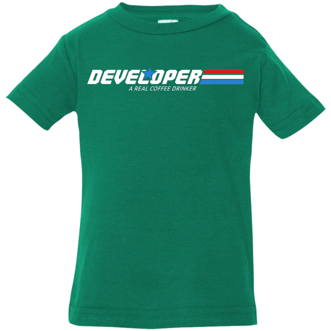 T-Shirts Kelly / 6 Months Developer - A Real Coffee Drinker Infant Premium T-Shirt
