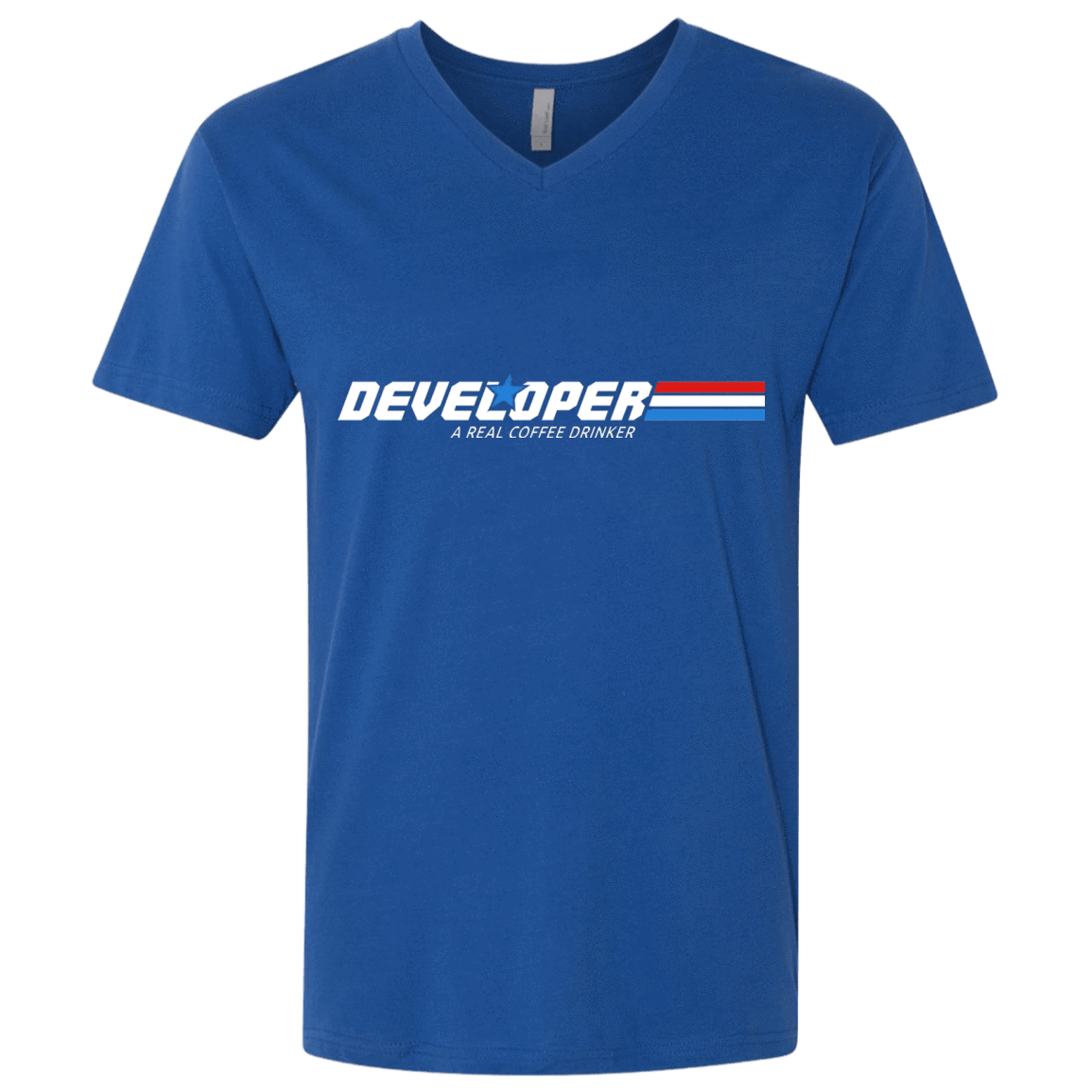 Developer - A Real Coffee Drinker Men's Premium V-Neck