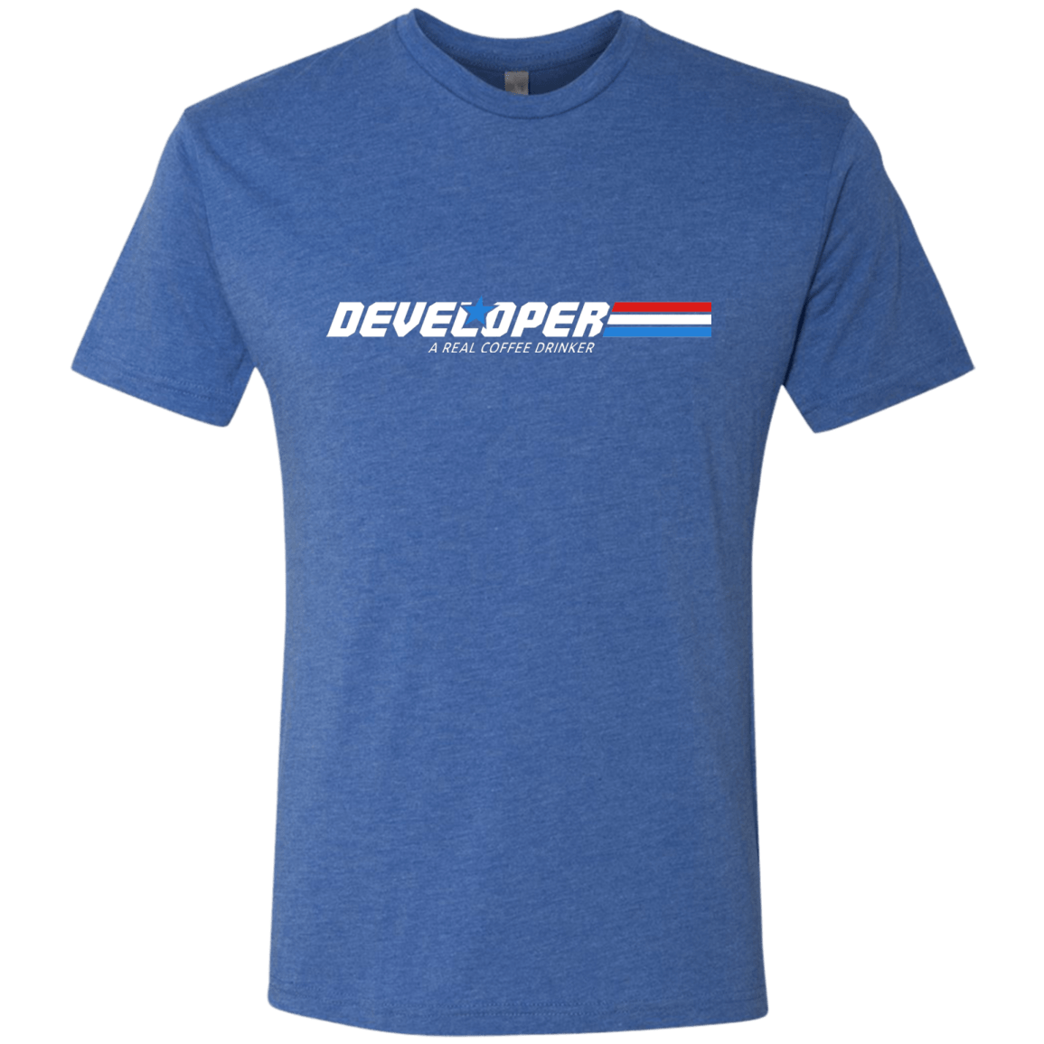 T-Shirts Vintage Royal / Small Developer - A Real Coffee Drinker Men's Triblend T-Shirt