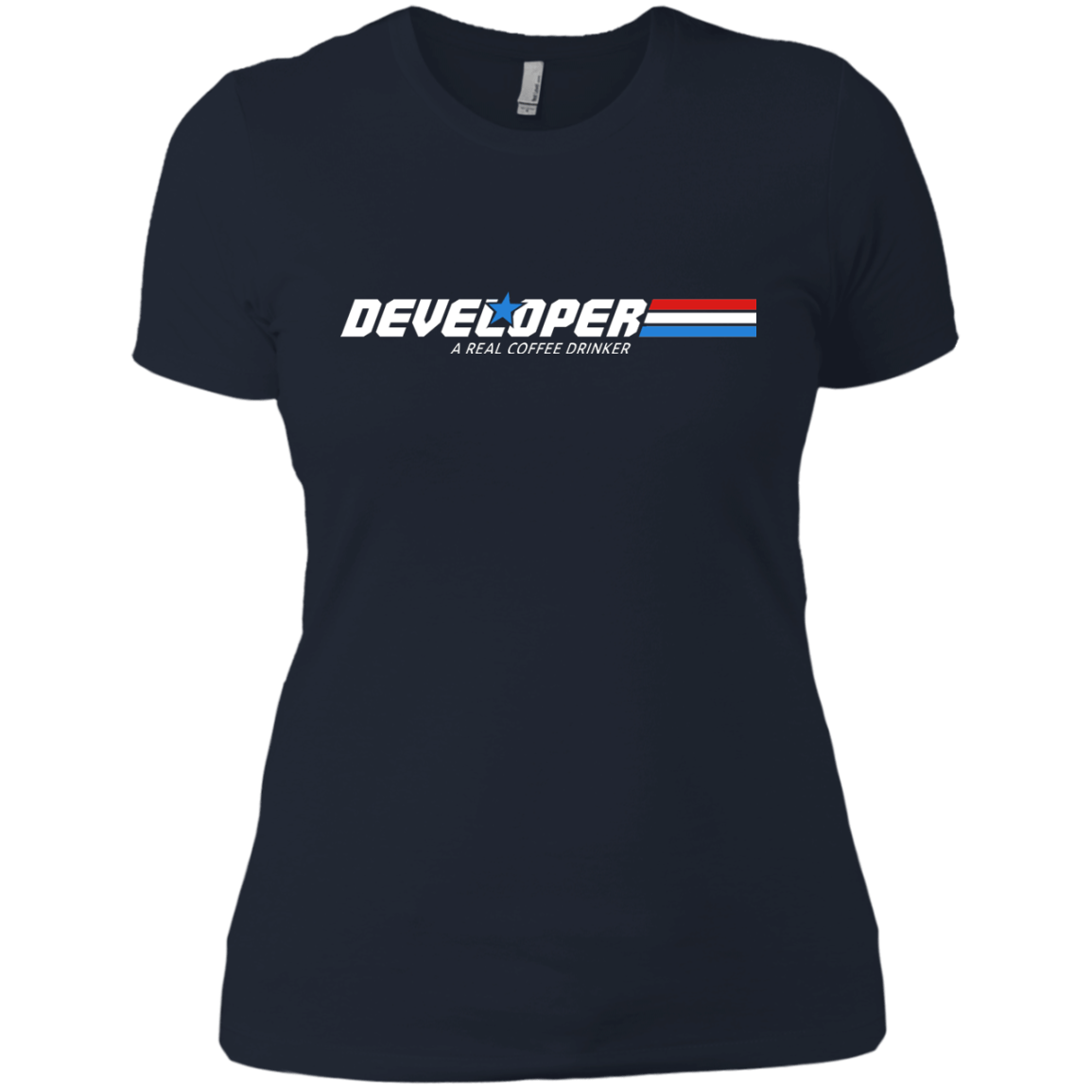 T-Shirts Midnight Navy / X-Small Developer - A Real Coffee Drinker Women's Premium T-Shirt